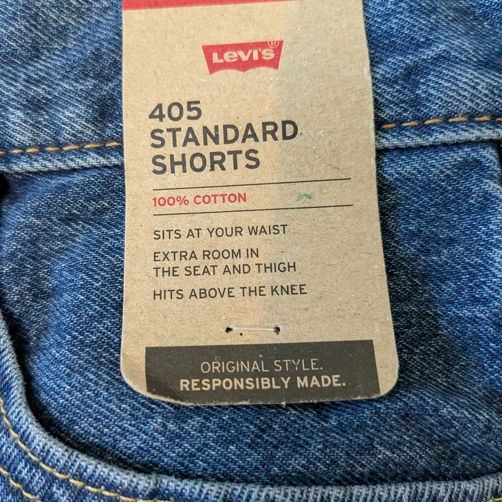 Levi's Dark Blue Jean Shorts - Picture 2 of 4